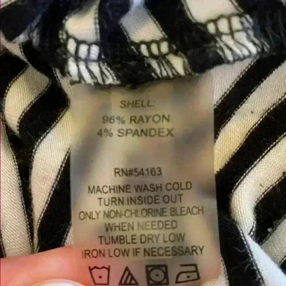 Calvin Klein V-neck Wrap Dress Black White/Black - Picture 7 of 8